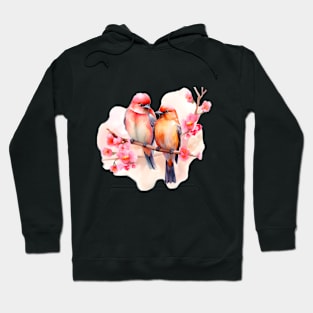 Two birds on the branch Hoodie